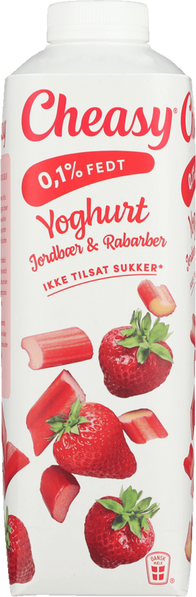 Cheasy Yoghurt Jordbær & Rabarber 1 kg