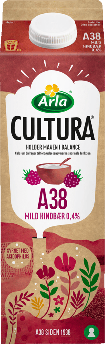 Cultura A38 Hindbær 0,4% 1 kg