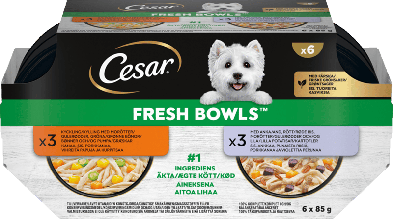 Cesar Fresh Bowls Selection 6x85 g