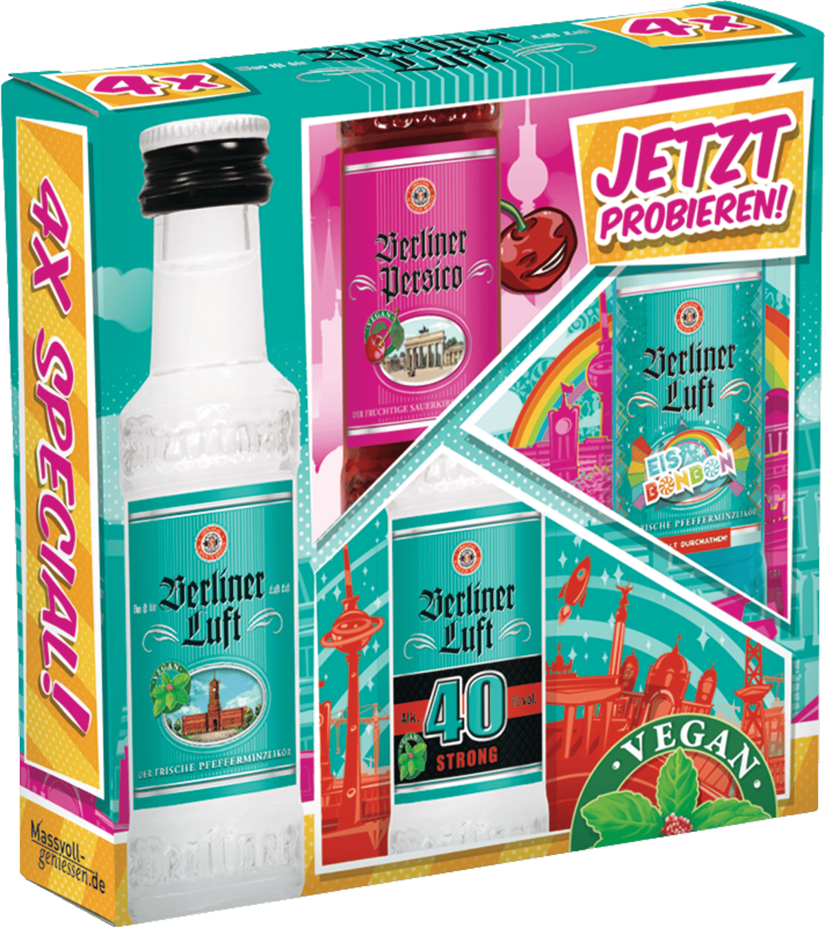 Berliner Luft Likør Miniature 4x0,02l 23%