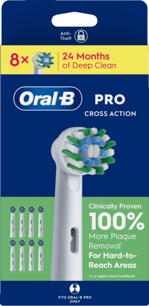 Modelbillede af Oral B Cross Action Tandbørstehoveder 8 pak