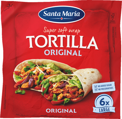 Modelbillede af Santa Maria Tex Mex Tortilla Wrap 6 Stk 371 g