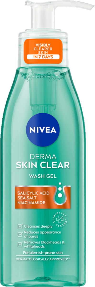 Nivea Derma Skin Clear Wash Gel 150 ml.