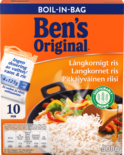 Modelbillede af Ben's Original Langkornet ris i kogepose 500g