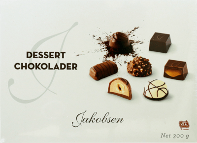 Modelbillede af Jakobsen dessertchokolader 300 g.