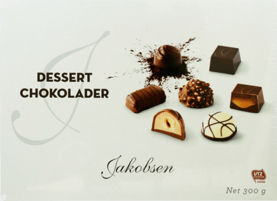 1 stk. Jakobsen dessertchokolader 300 g.