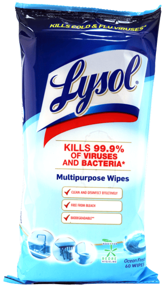 Modelbillede af Lysol Wipes Ocean Fresh 60 stk