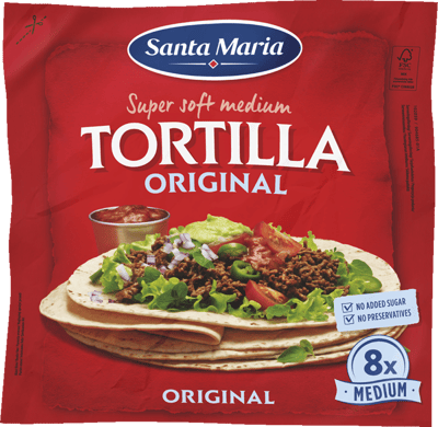 1 pk. Tortilla Medium 8 stk 320 g