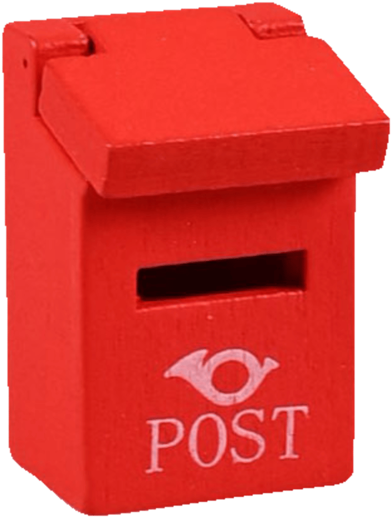 Nissepostkasse rød Nissepostkasse 3,5 cm
