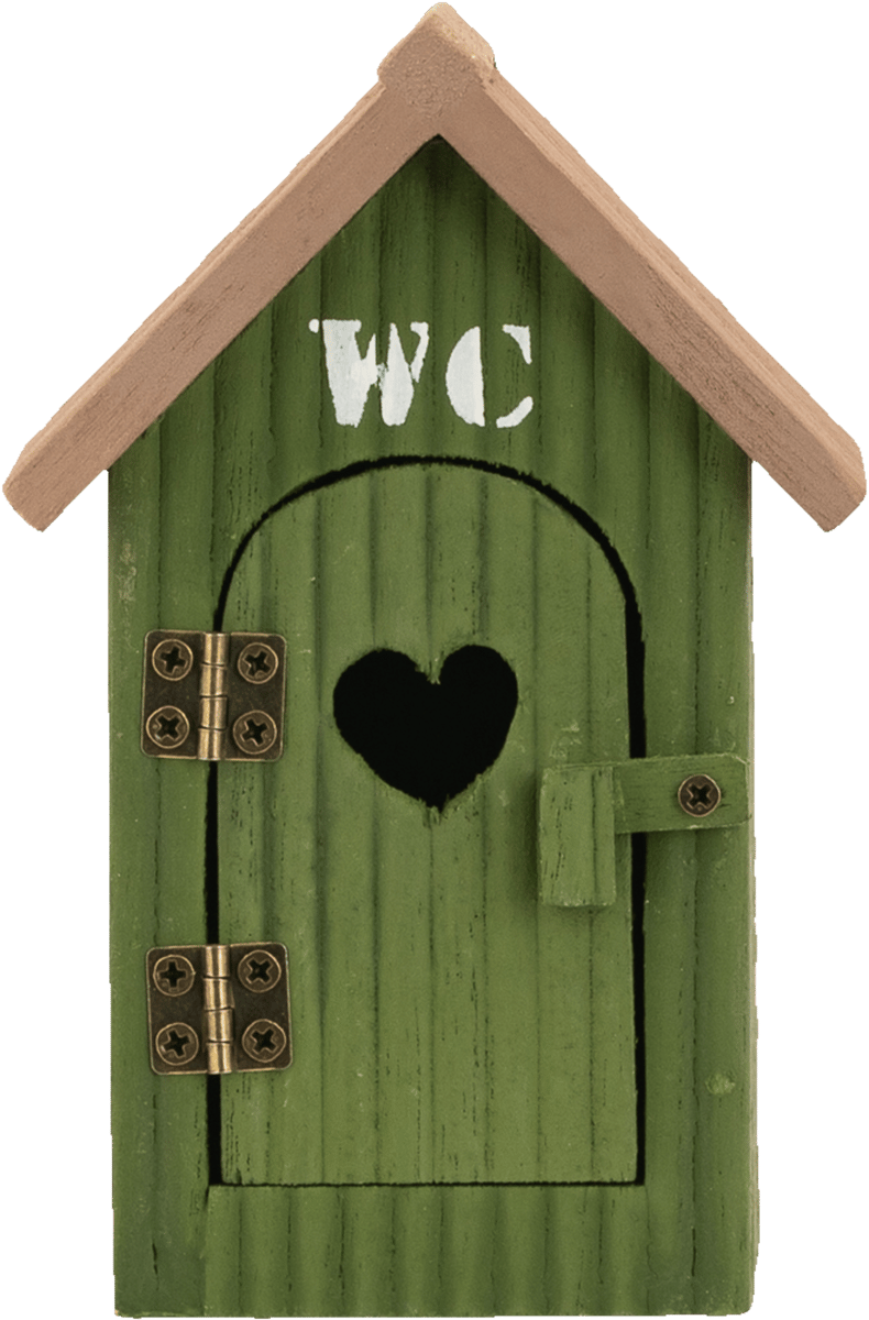 Nisse WC-hus grøn 12cm