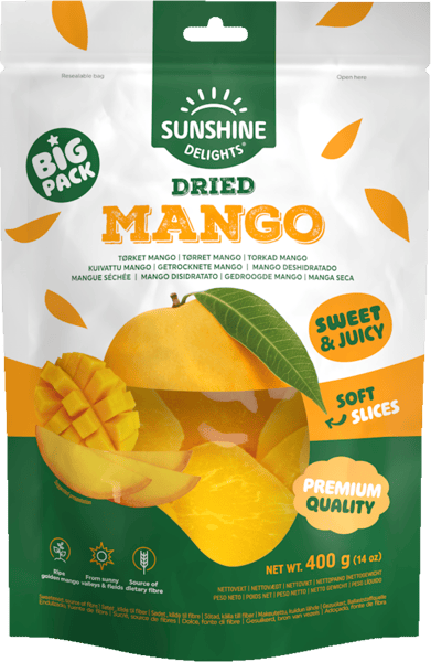 1 ps. Tørret Mango Sunshine Delights 400 g