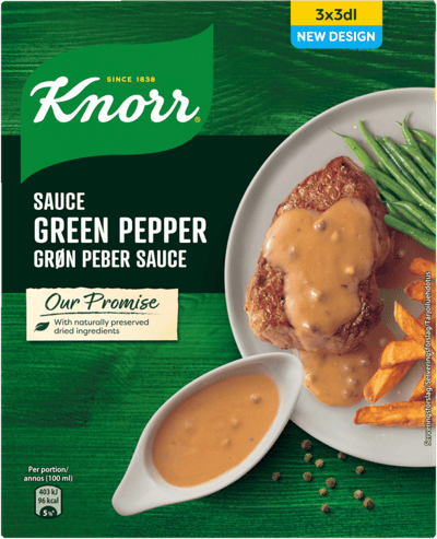 1 pk. Knorr Sauce Grøn Peber 3x22 g.