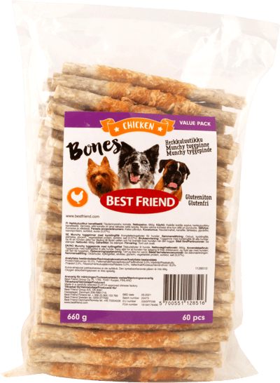 Modelbillede af Best Friend Bones Munchy kylling 660g 60 stk.