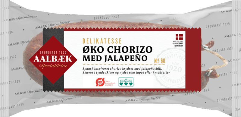 Aalbæk Øko Chorizo m. Jalapeno 200 g