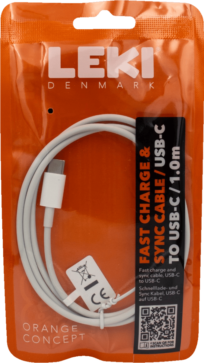 Leki Denmark Cable - USB-C to USB-C 1.0 m
