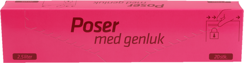 Poser m. Genluk 2,5l 20 stk.