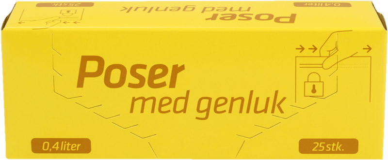 Poser m. Genluk 0,4l 25 stk.