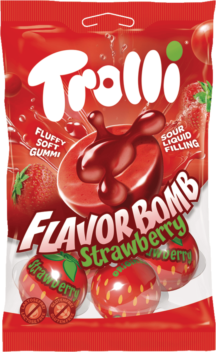 Flavor Bomb Jordbær Trolli 75g