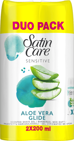 1 stk. Gilette Satin Care 2 x 200 ml Dobbeltpakke