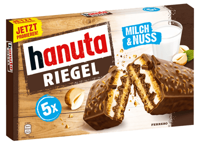 Modelbillede af Ferrero Hanuta Riegel 5 stk 200 g.