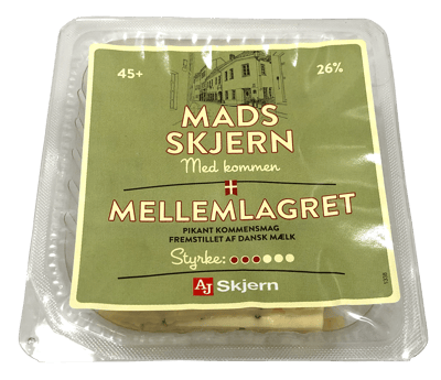Modelbillede af Mads Skjern Skiveost ML 45+ m/kommen 250 g