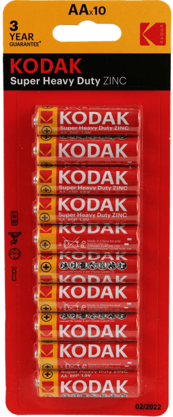 Modelbillede af Kodak Zinc Extra Duty AA Batteri - 10 pk