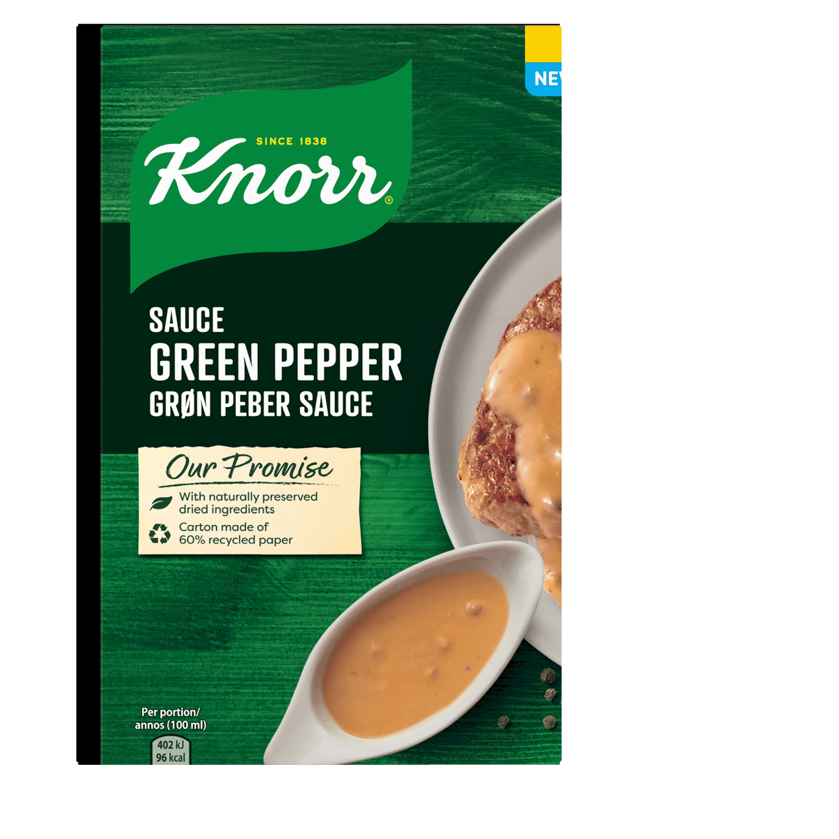 Knorr Sauce Grøn Peber 3x22 g.