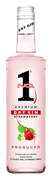 Modelbillede af No.1 Premium Dry Gin Strawberry 37,5% 1 l.