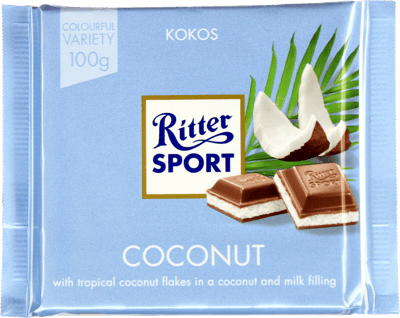 Modelbillede af Ritter Sport Kokos 100 g