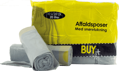 BUYit Affaldsposer m/Snøreluk 10x20 Stk