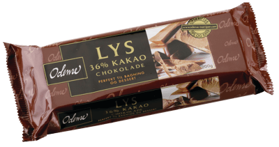 Modelbillede af Odense Chokolade Lys 200 g
