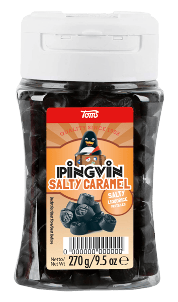 Modelbillede af Toms Pingvin Salty caramel 270 g.