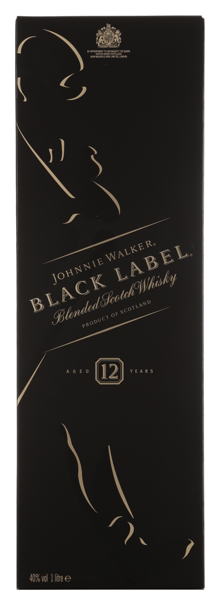 Johnnie Walker 12YO Black 43% 1 l. - Online gränshandel till