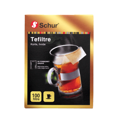 1 pk. Schur Tefilter korte hvide 100 stk