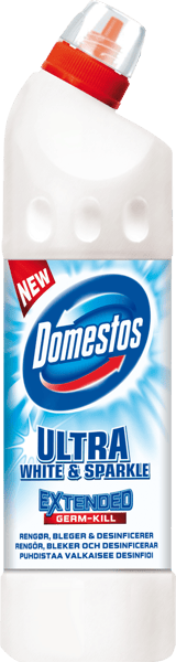 2 stk. Domestos 750ml Ultra White&Sparkle Toiletrengøring