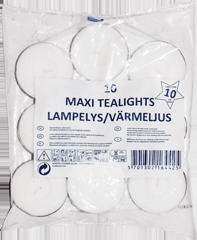 1 pk. Lampelys 10 timers 10 stk