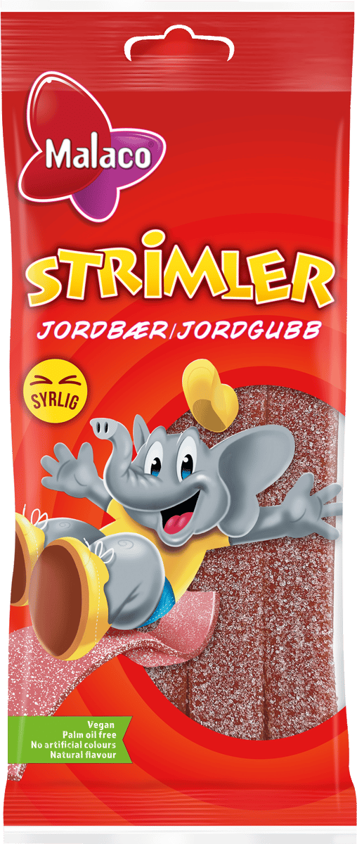 Strimler Jordbær Malaco