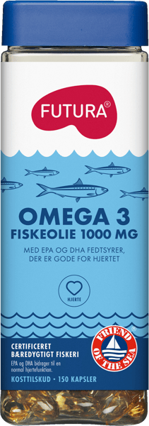 Modelbillede af Futura Fiskeolie 1000 mg. 150 stk.
