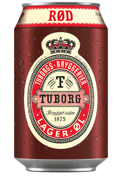 Modelbillede af Rød Tuborg Lager - 4,3% øl, 24x33cl dåse