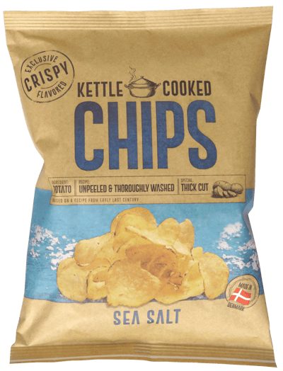 Modelbillede af Kettle Cooked Chips SeaSalt 150 g