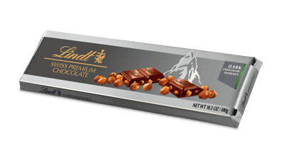 Modelbillede af Lindt Silver Bar Dark Hazelnut 300g
