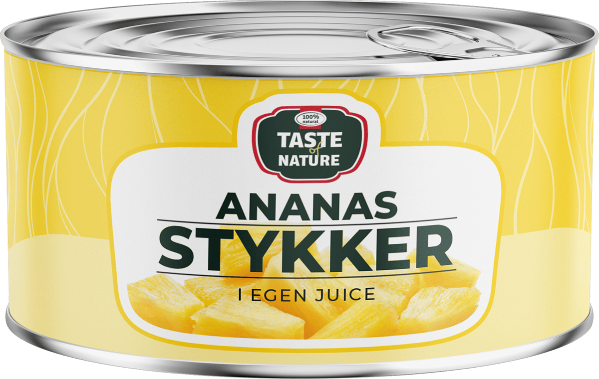 Ananasstykker 3 pk. Taste of Nature 3x227g