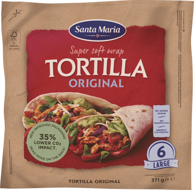 Modelbillede af Santa Maria Tex Mex Tortilla Wrap 6 Stk 371 g
