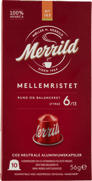 Modelbillede af Merrild Rød 103 Ncc Alu 10 kapsler