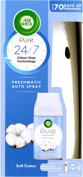 Modelbillede af Air Wick Freshmatic Pure Soft Cotton Starterkit 250 ml