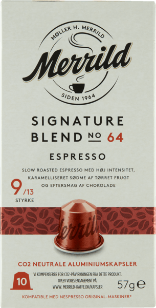 Modelbillede af Merrild Signature Blend No.64 Ncc Alu 10 kapsler