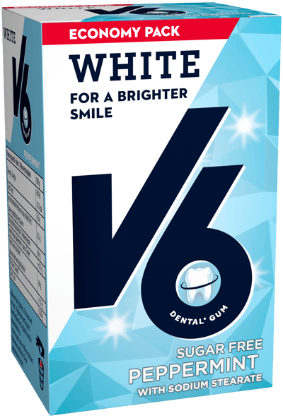 Modelbillede af V6 White Peppermint Økonomipakke 72 g