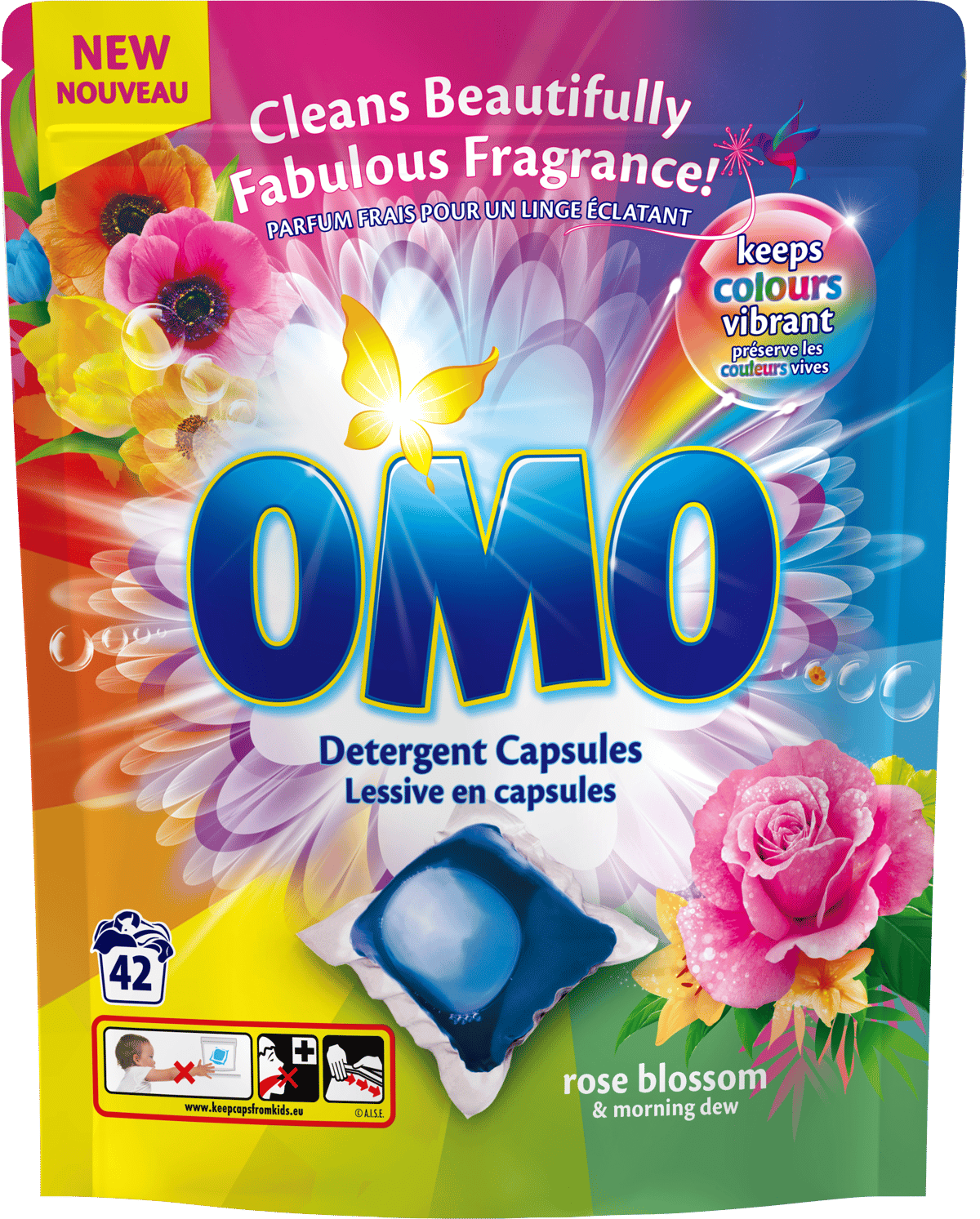 OMO Vaskekapsler Rose Blossom 42 stk.
