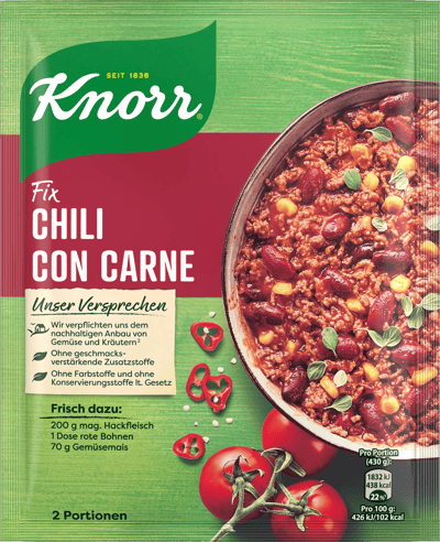 Modelbillede af Knorr Chili con Carne Fix 33 g