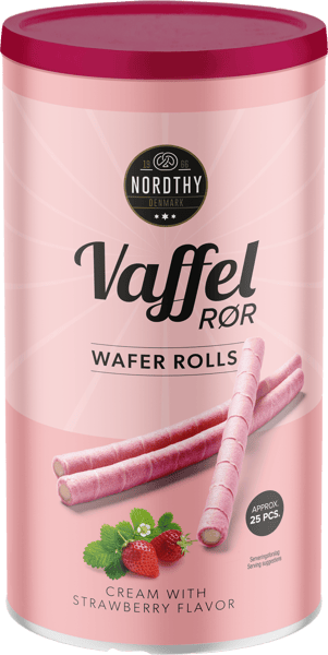 Modelbillede af Nordthy Vaffelrør Jordbær 250g